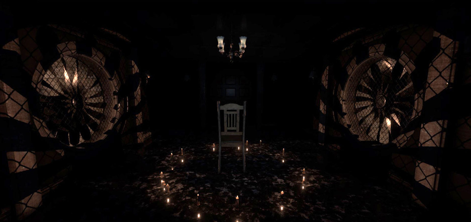 A lone chair and altar in Deathbloom Chapter 1