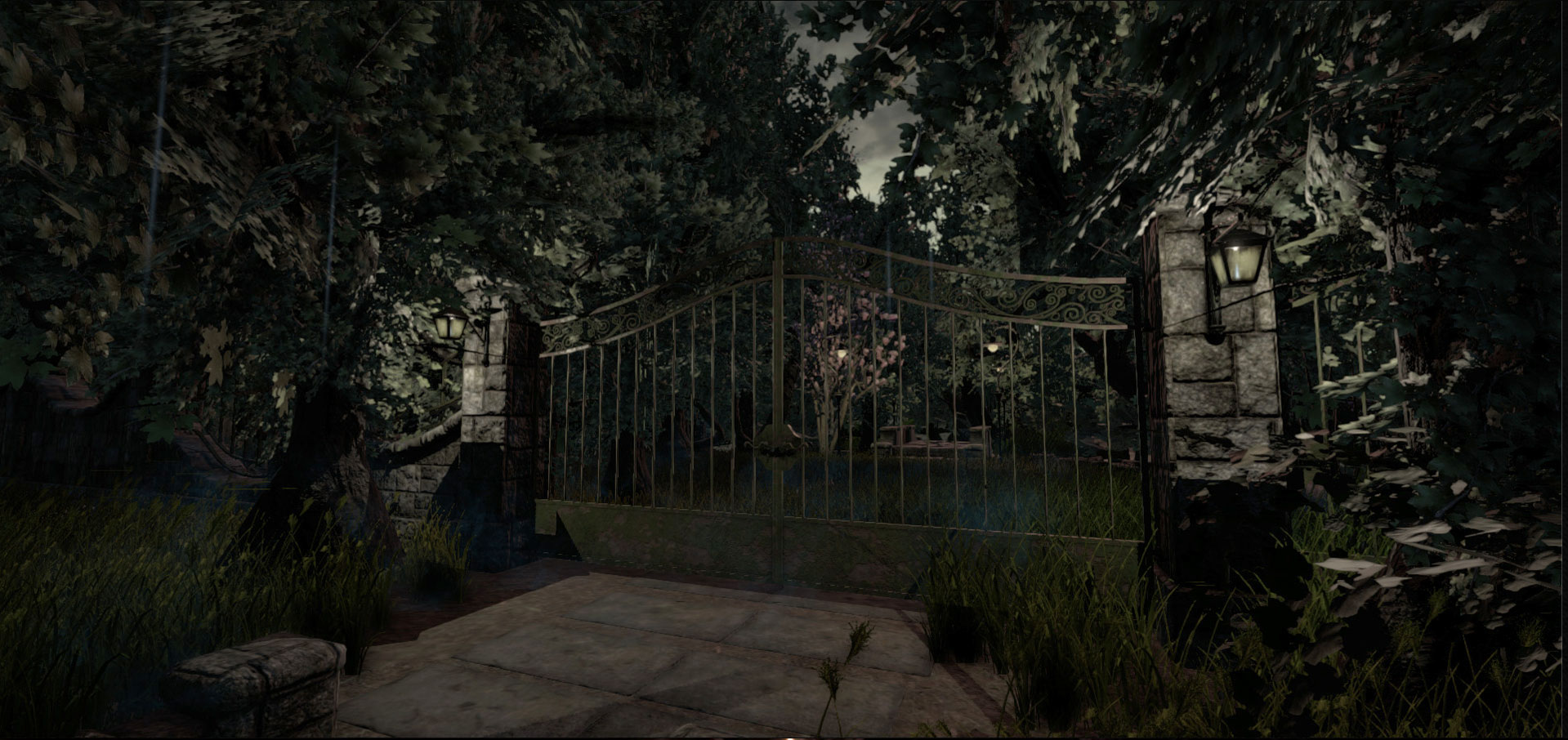 The main gate leading to Bachman Manor in Deathbloom Chapter 1