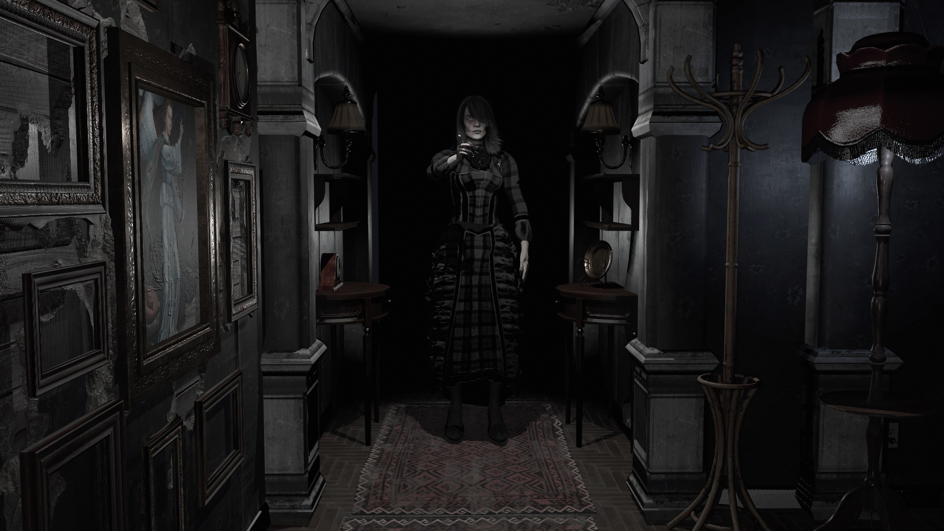 Confronted by the witch Lucilia in an old house in Witching Hour
